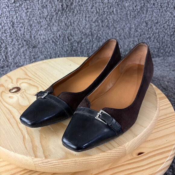 Talbots Edison Suede Flats Womens Size 9.5 Slip On Comfort Shoe Made in Brazil - Picture 2 of 9